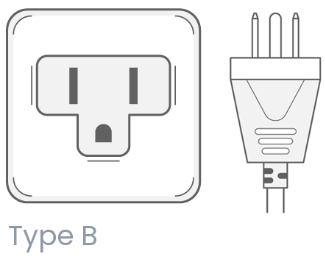 Type B - North American (3-pin)