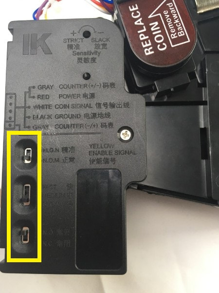 Dip switches showing tenant mode configuration